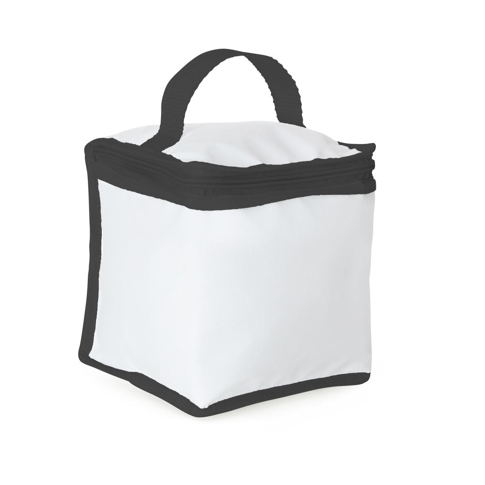 Bolsa térmica 4 litros de plástico na cor Branco, personalizada com a logo da empresa