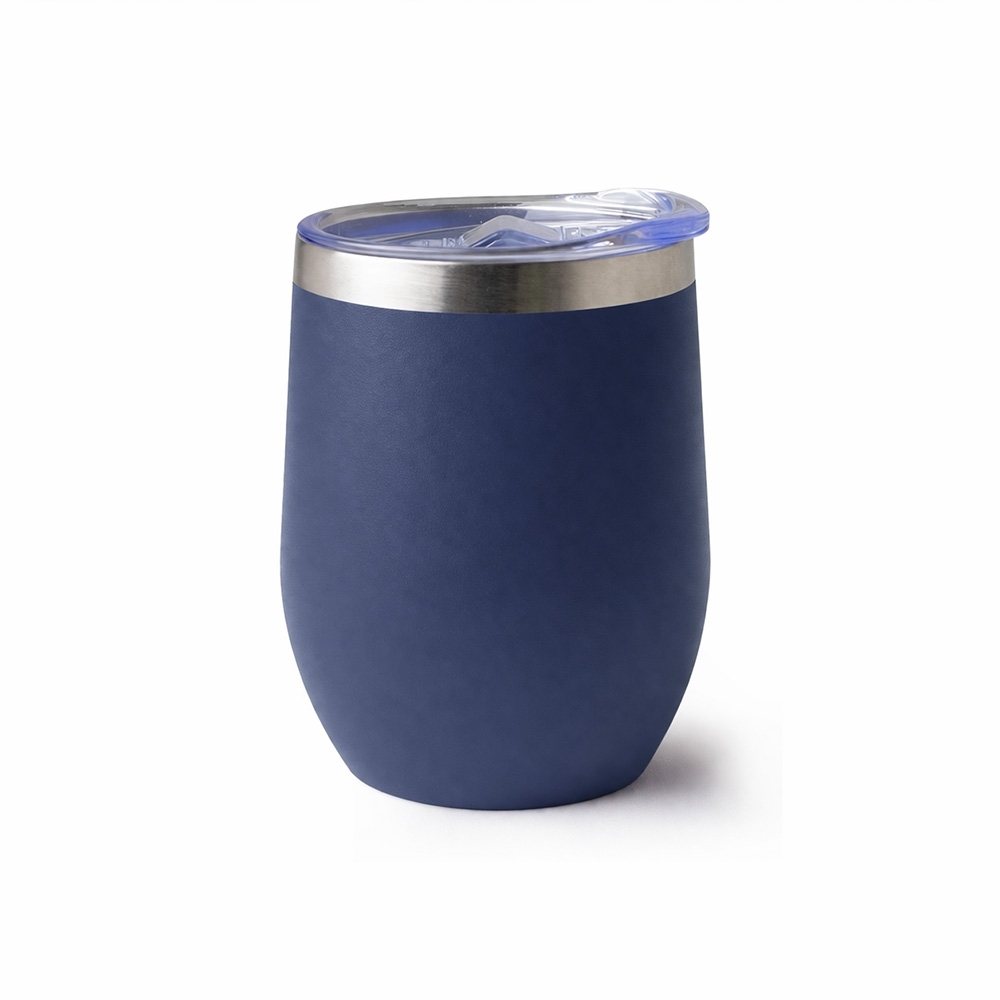 Copo térmico inox 320 ml fosco com tampa e trava personalizado com a logo da empresa