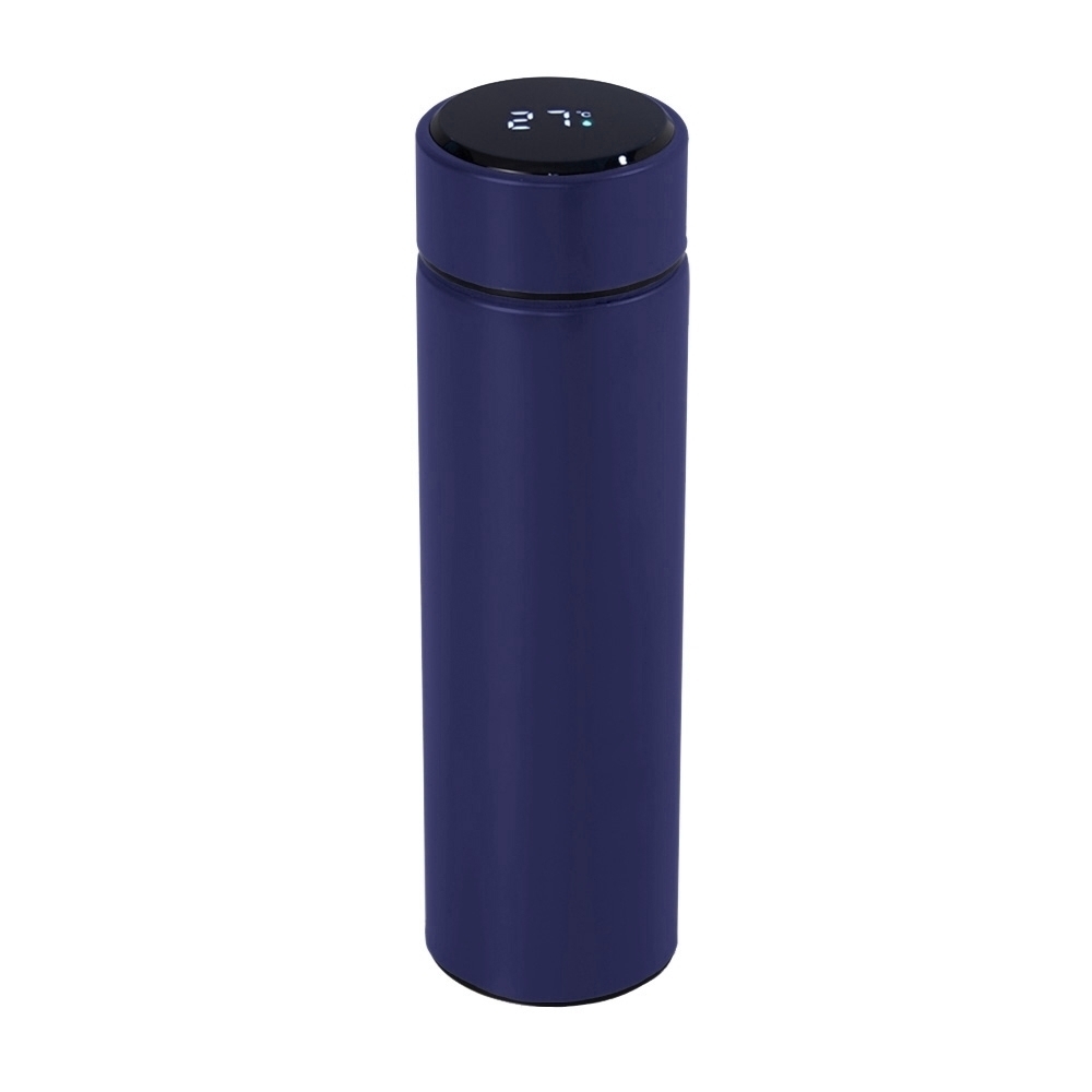 Garrafa térmica 400 ml de inox com termômetro e infusor personalizada com a logo da empresa