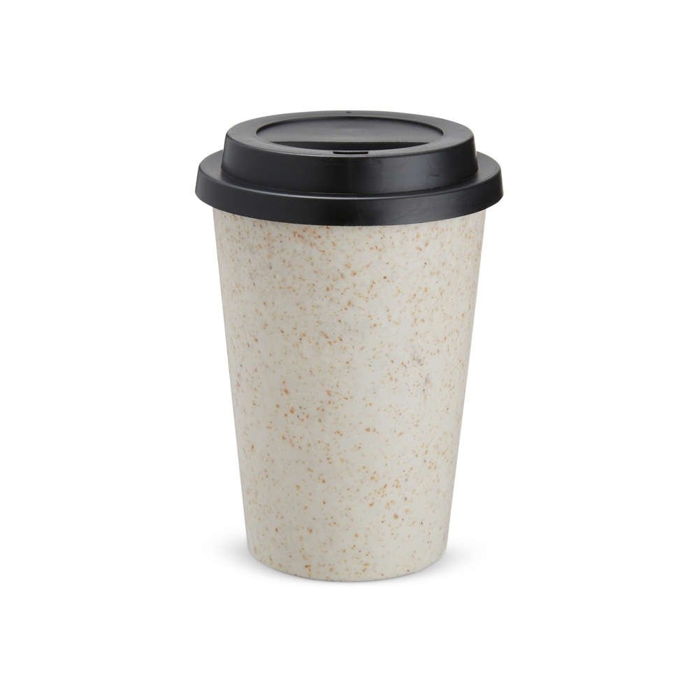 Copo de fibra de arroz com tampa 450 ml sem BPA