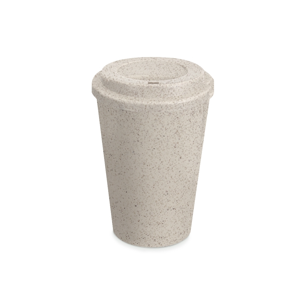 Copo de fibra de arroz 450 ml com tampa sem BPA