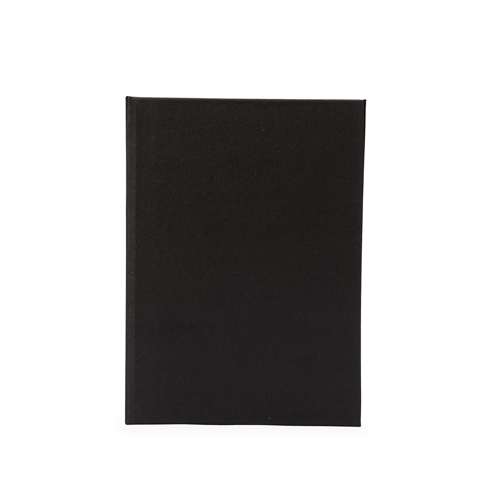Agenda diária cromato na cor Preto, personalizada com a logo da empresa