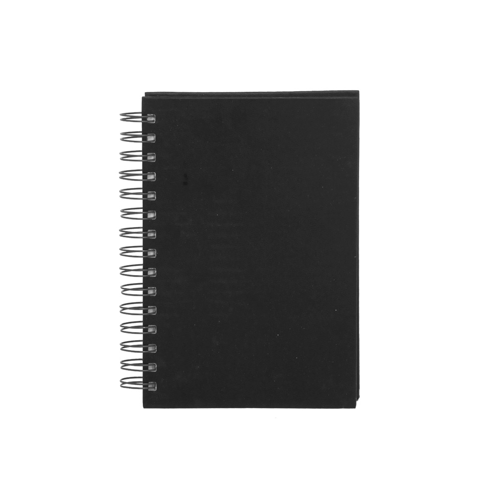 Agenda 2027 cromato com capa dura e espiral na cor Preto, personalizada com a logo da empresa