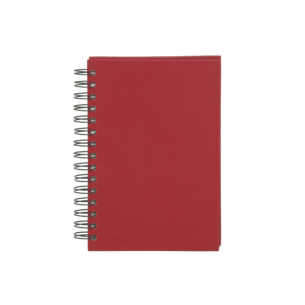 Agenda 2027 cromato com capa dura e espiral personalizada com a logo da empresa, na cor vermelho