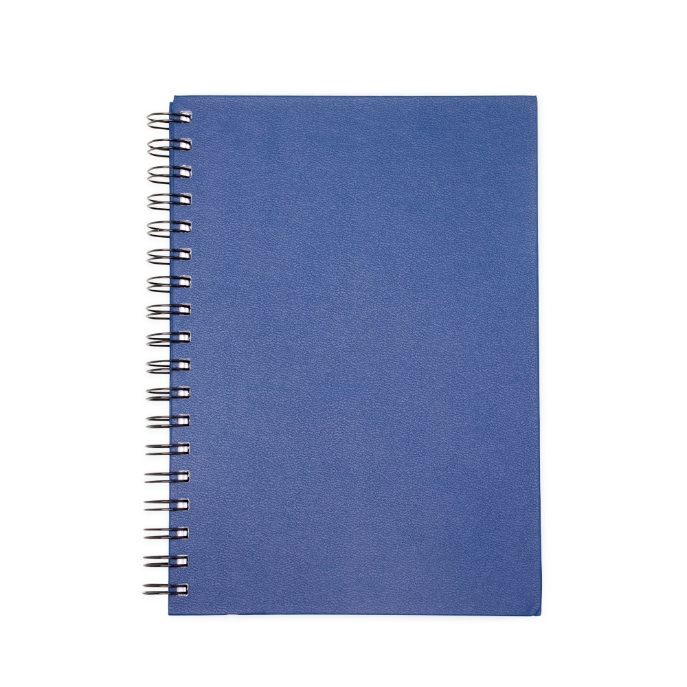 Caderno cromato com espiral e 86 folhas personalizado com a logo da empresa