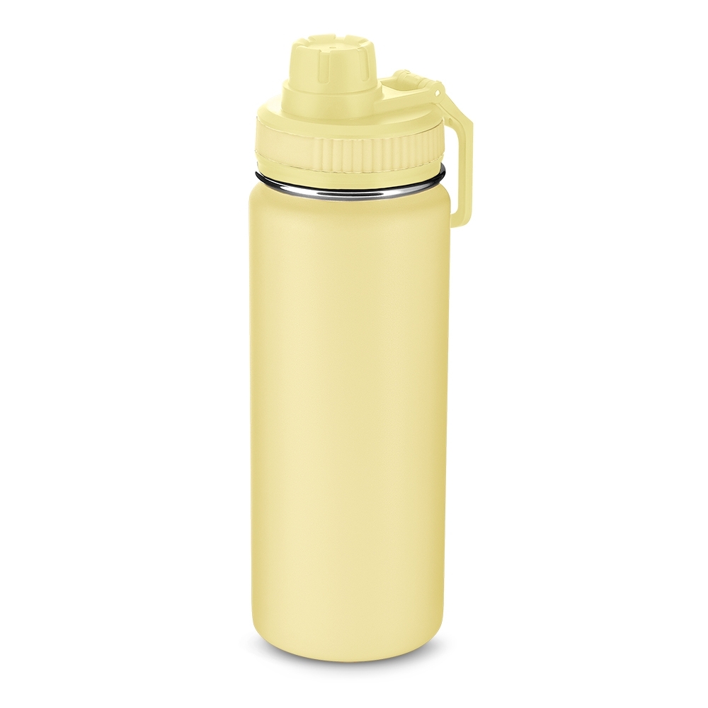 Garrafa térmica aço inox 570 ml com alça personalizada com a logo da empresa