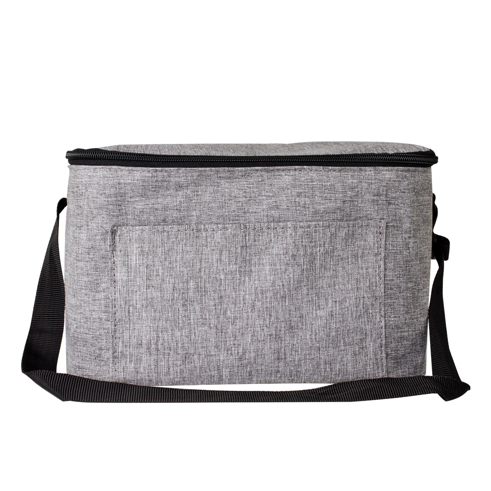 Bolsa térmica 10 litros de nylon com bolso frontal personalizada com a logo da empresa