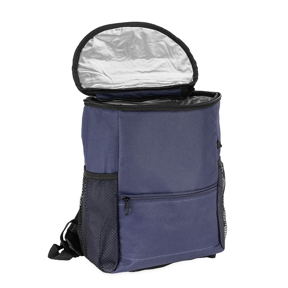 Mochila térmica nylon 10 litros impermeável com bolso frontal personalizada com a logo da empresa