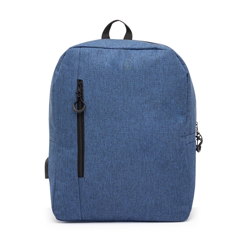 Mochila de nylon 21 litros para notebook com saída USB personalizada com a logo da empresa