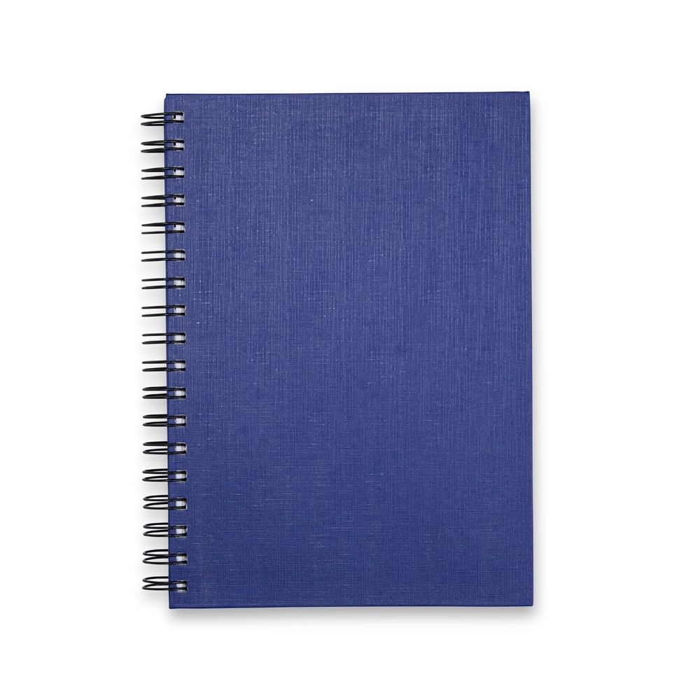 Caderno linho com espiral e 100 folhas personalizado com a logo da empresa