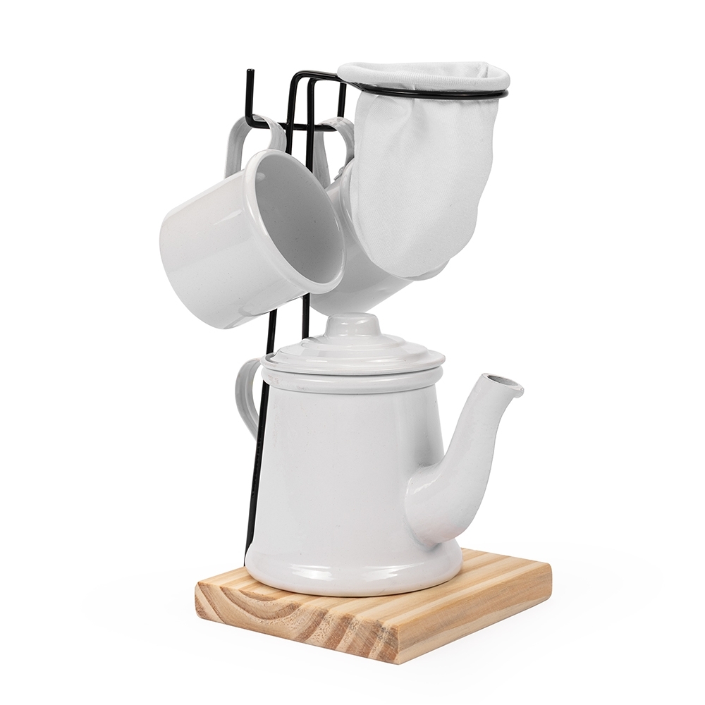 Kit café 4 peças personalizado com a logo da empresa