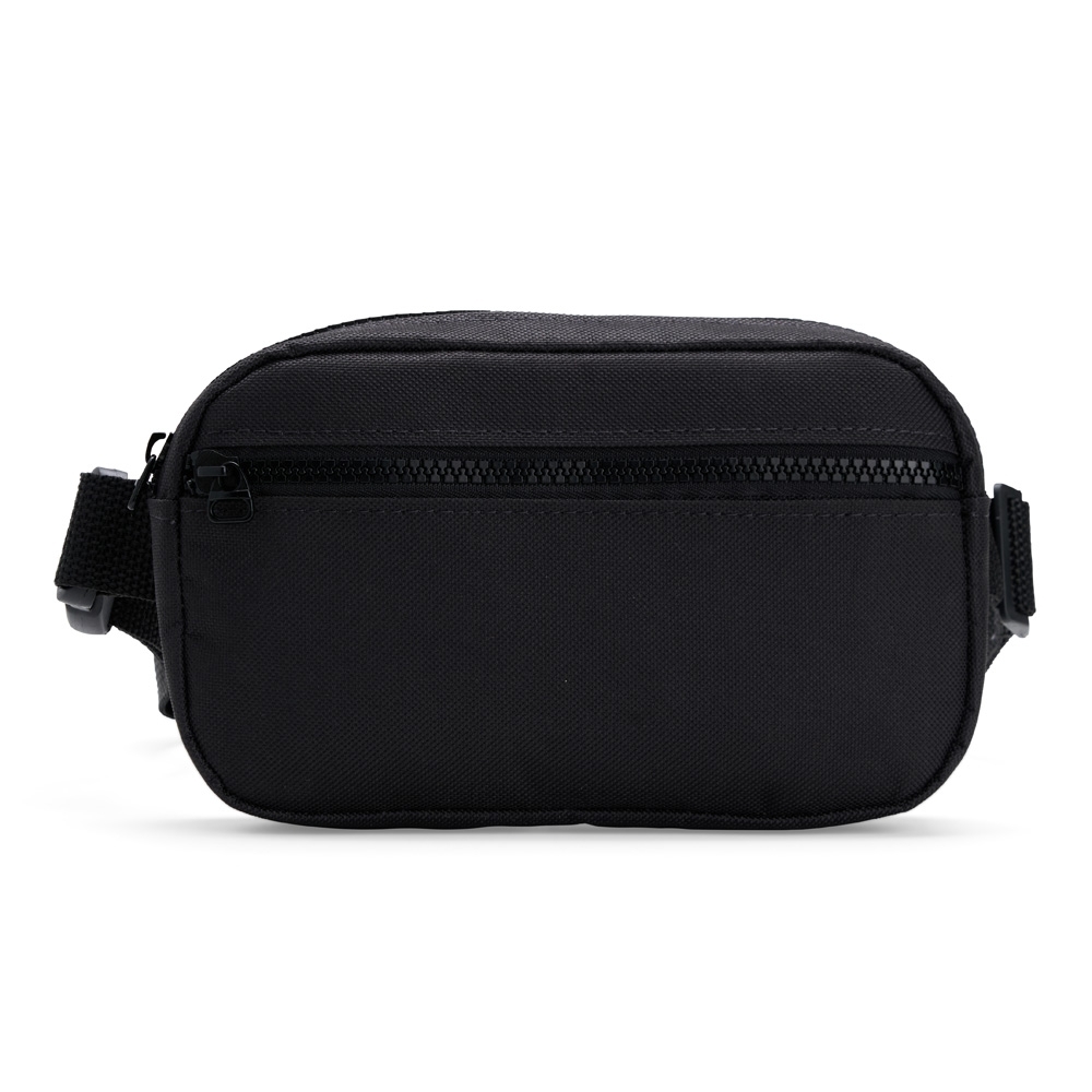 Pochete oxford na cor Preto, personalizada com a logo da empresa