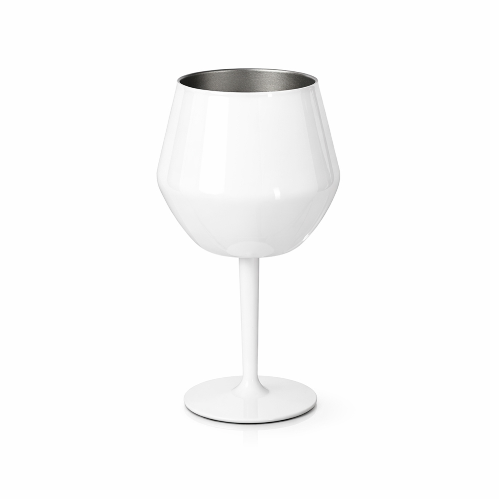 Taça térmica 400 ml na cor Branco, personalizada com a logo da empresa