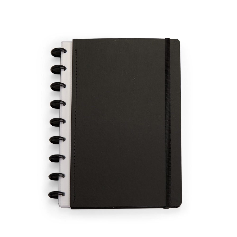 Caderno de disco com elástico