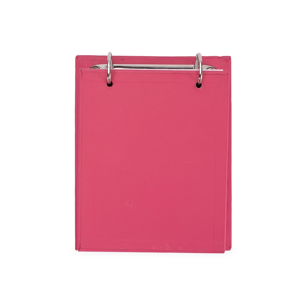Bloco de anotações de mesa com capa dura e 150 folhas personalizado com a logo da empresa, na cor pink