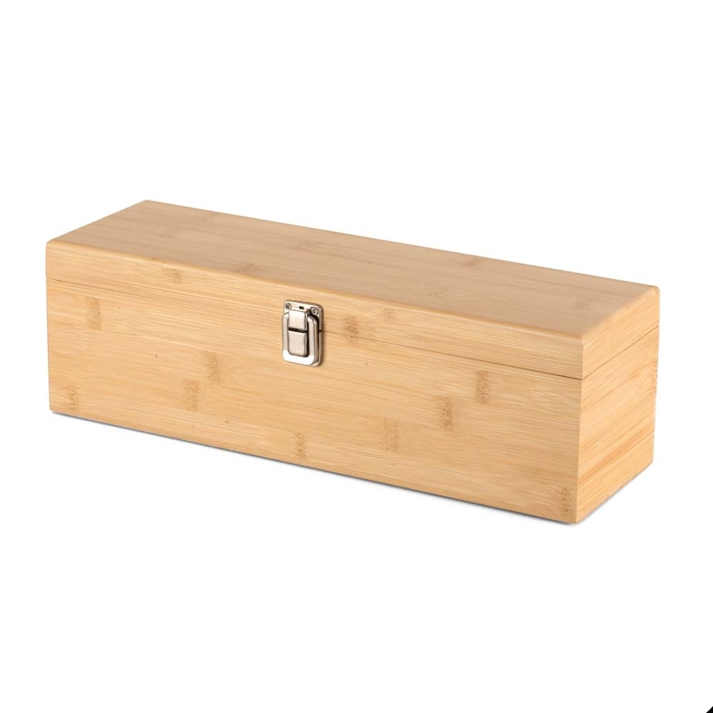 Kit vinho bambu 4 peças personalizado com a logo da empresa