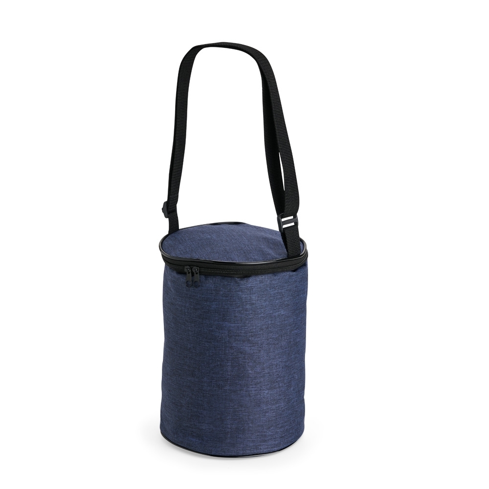 Bolsa térmica 6 litros de poliéster com alça transversal personalizada com a logo da empresa