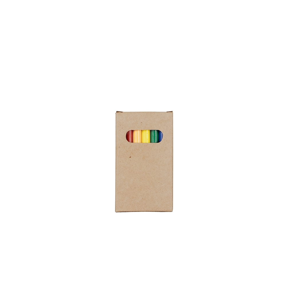 Kit giz de cera 6 cores personalizado com a logo da empresa