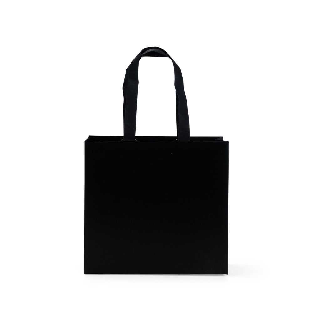 Sacola papel triplex 230 g/m² na cor Preto, personalizada com a logo da empresa
