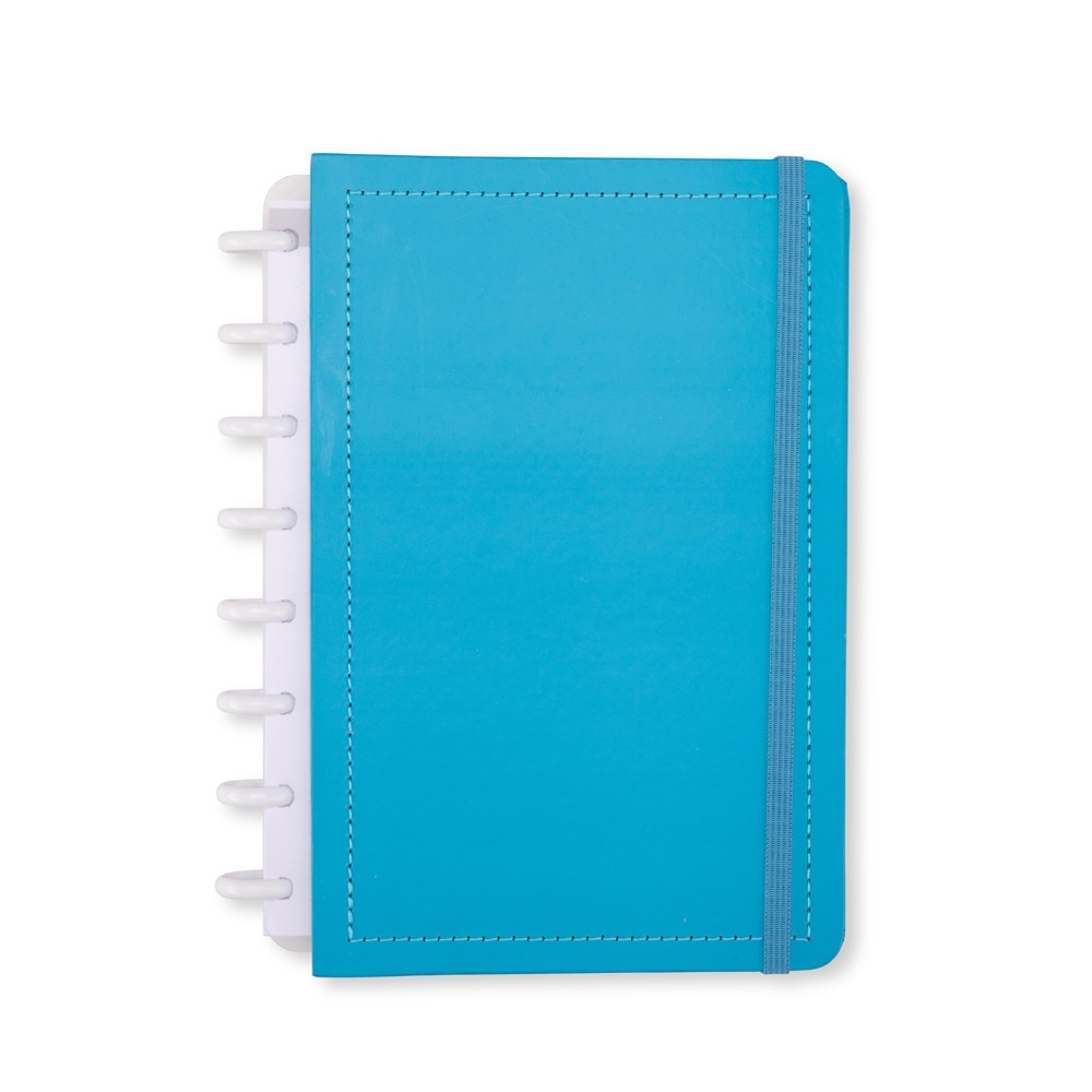 Caderno de disco com capa dura e 80 folhas personalizado com a logo da empresa