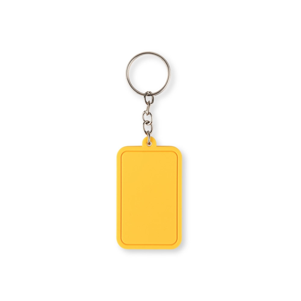 Chaveiro PVC emborrachado retangular personalizado com a logo da empresa