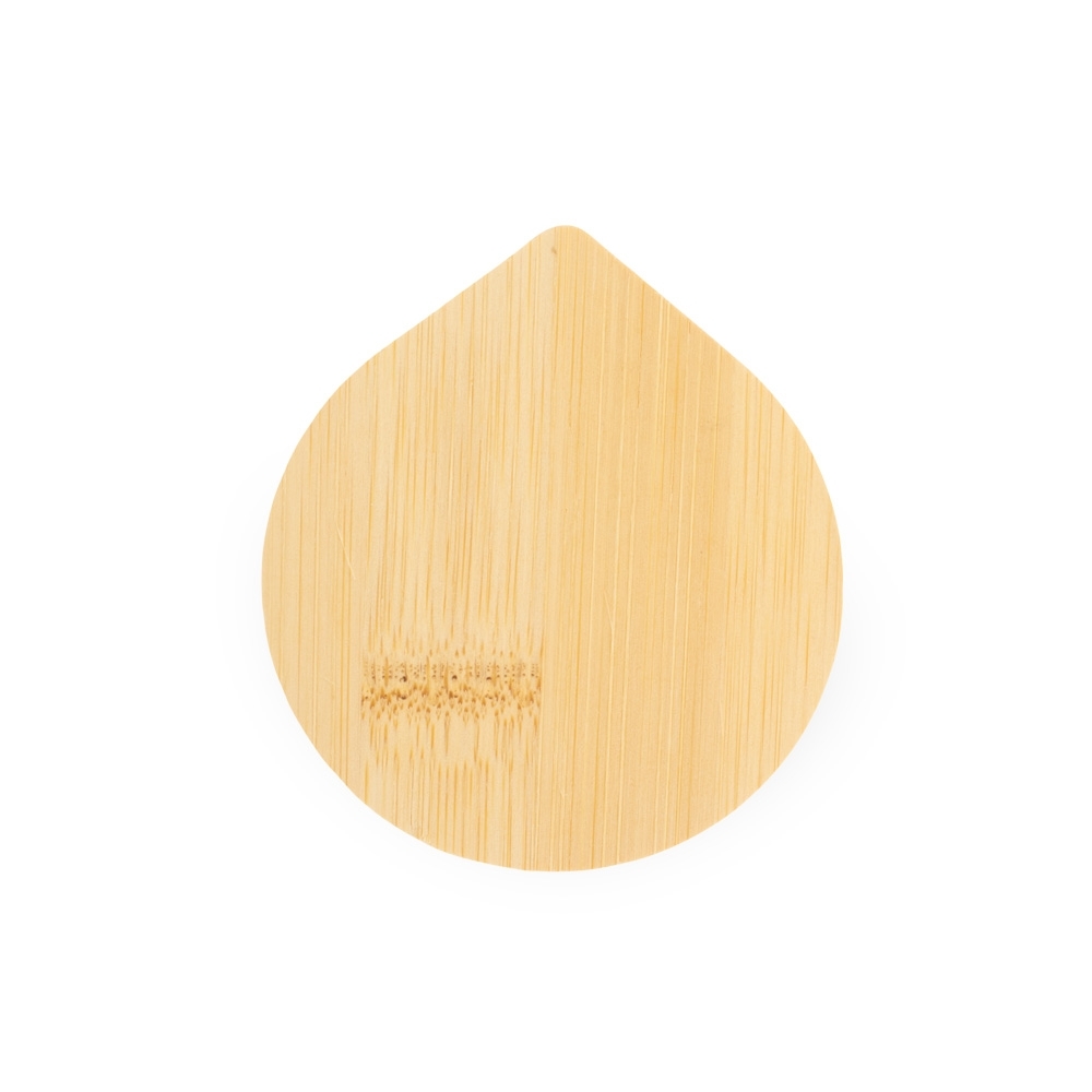 Espelho bambu na cor Bambu, personalizado com a logo da empresa