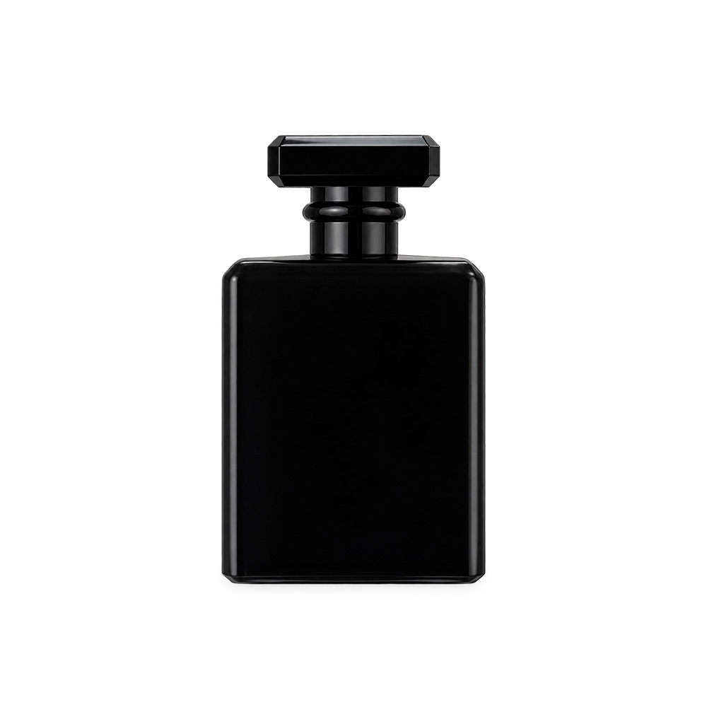 Frasco de vidro 60 ml fosco na cor Preto, personalizado com a logo da empresa