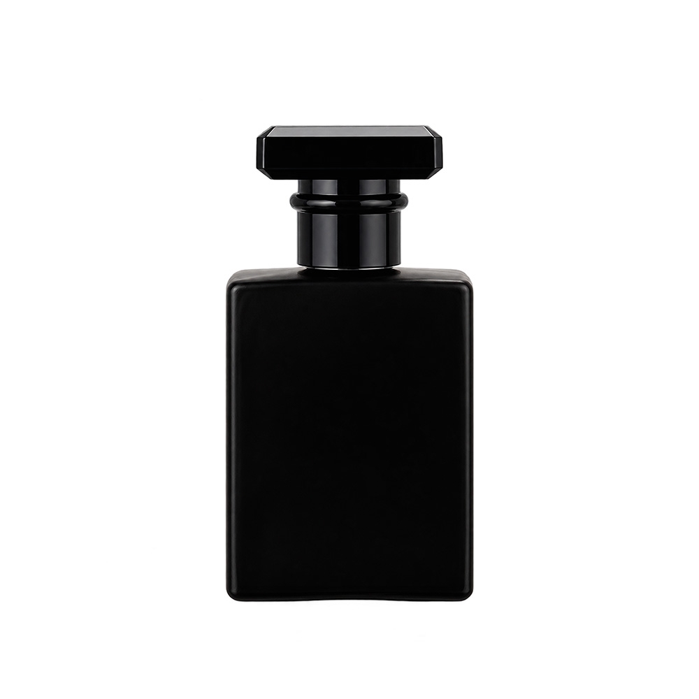 Frasco de vidro 30 ml fosco na cor Preto, personalizado com a logo da empresa