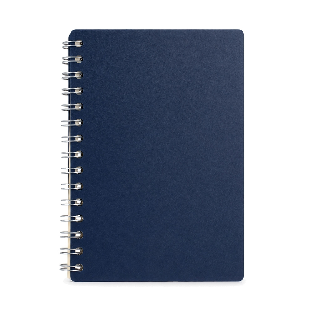 Caderno PP com capa flexível e espiral personalizado com a logo da empresa