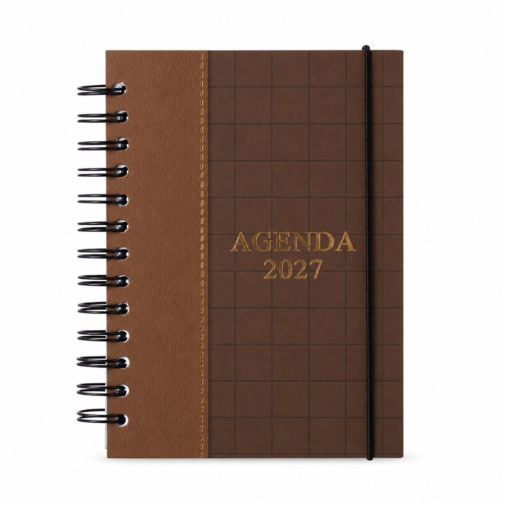 Agenda diária 2027 com espiral e 168 folhas, foto 1