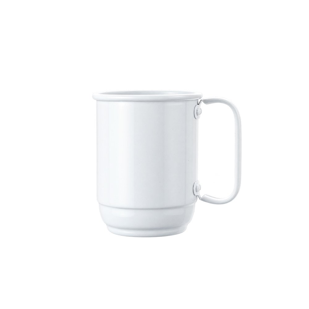 Caneca sublimática alumínio 500 ml na cor Branco, personalizada com a logo da empresa