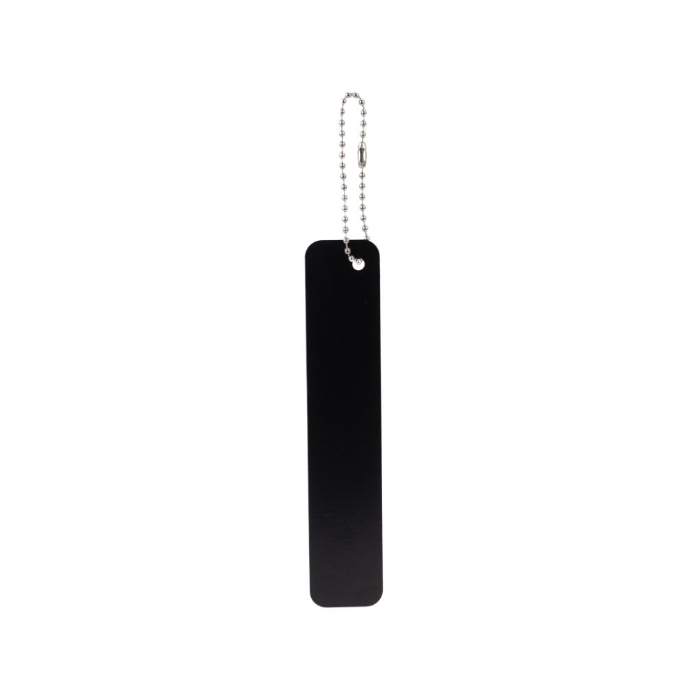 Marca-páginas inox fosco na cor Preto, personalizado com a logo da empresa