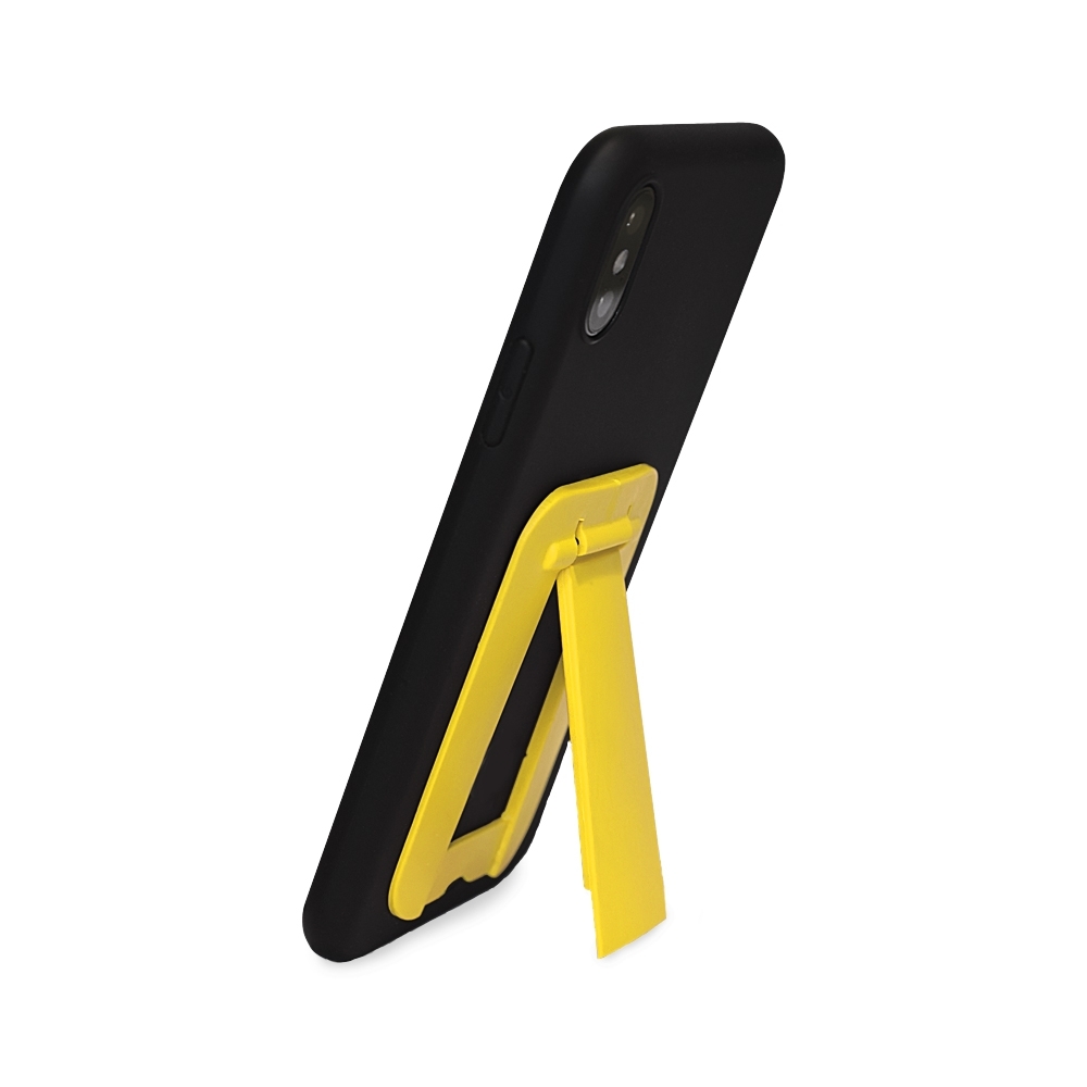 Suporte para celular adesivo com apoio dobrável personalizado com a logo da empresa