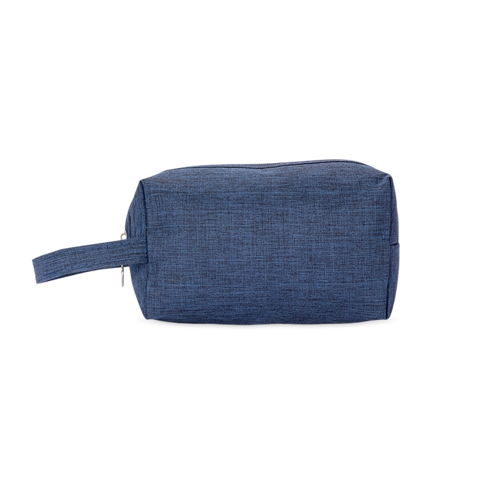 Nécessaire de nylon impermeável (10,5 x 19 x 9 cm) personalizada com a logo da empresa
