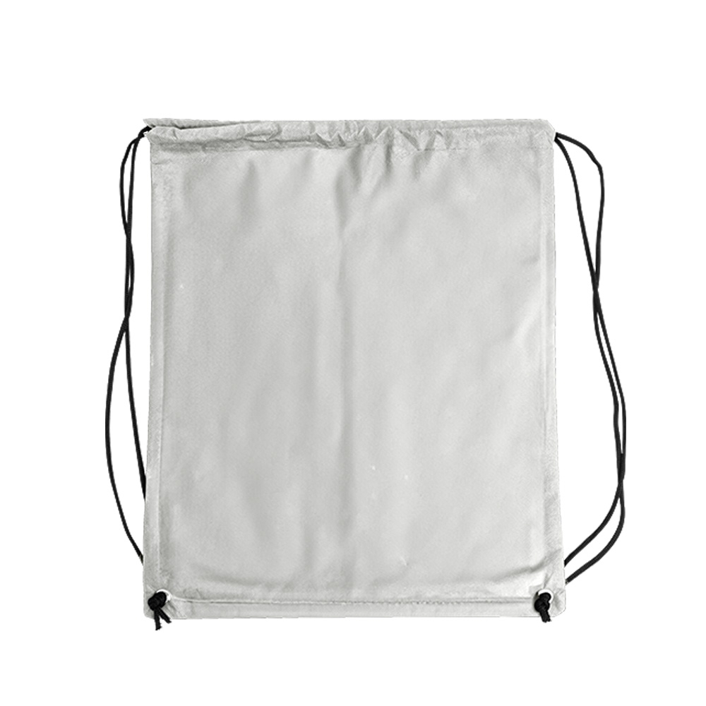 Sacochila TNT (39 x 33 cm) na cor Branco, personalizada com a logo da empresa