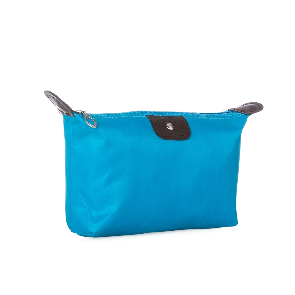 Necessaire em poliéster impermeável personalizada com a logo da empresa