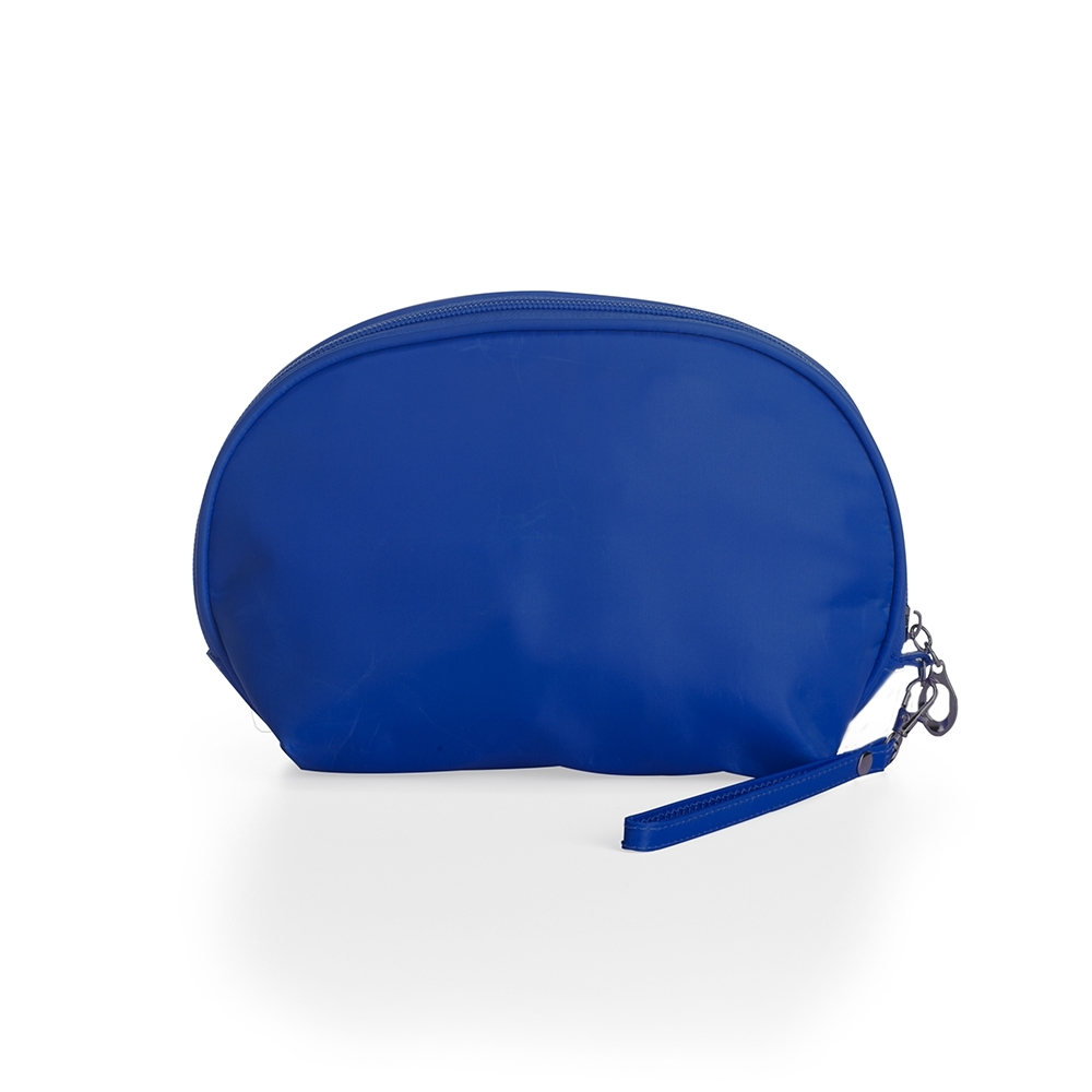 Necessaire de nylon impermeável (13 x 21,5 x 8 cm) personalizada com a logo da empresa