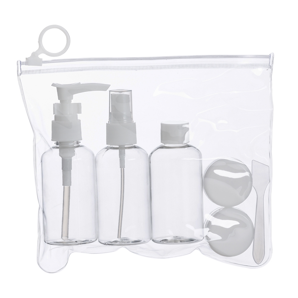 Kit viagem 6 peças na cor Branco, personalizado com a logo da empresa