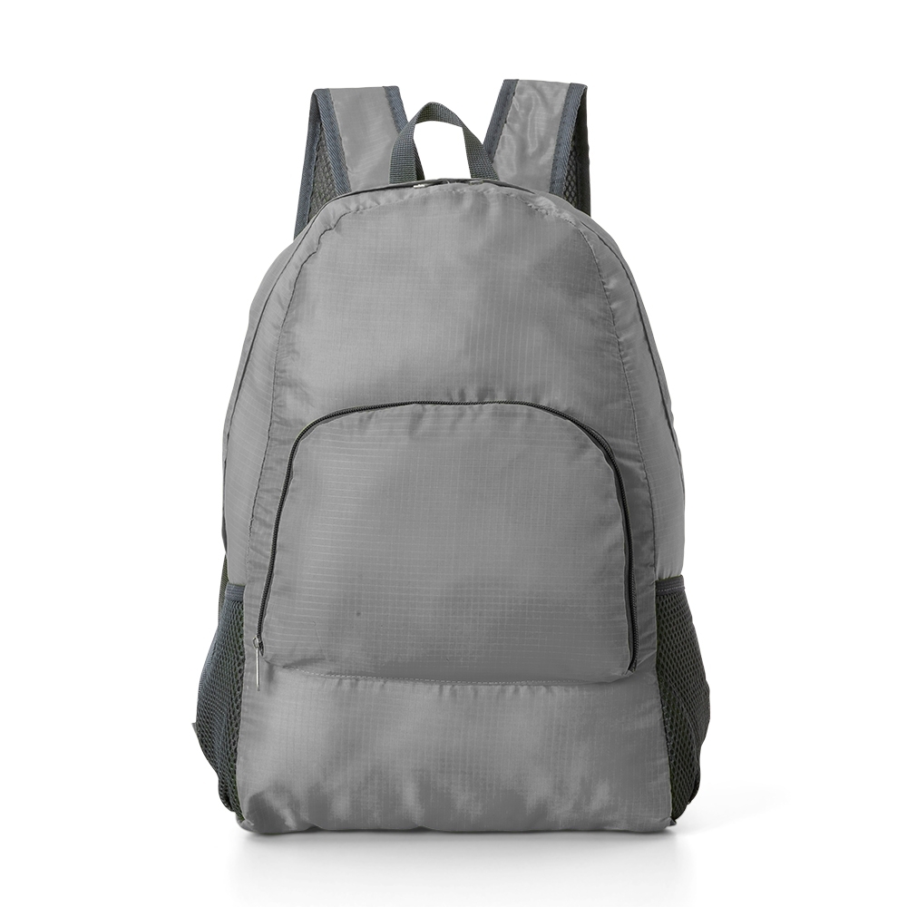 Mochila de nylon dobrável 21 litros impermeável com bolso frontal
