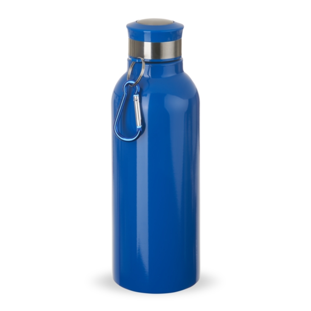 Garrafa inox 700 ml com mosquetão personalizada com a logo da empresa