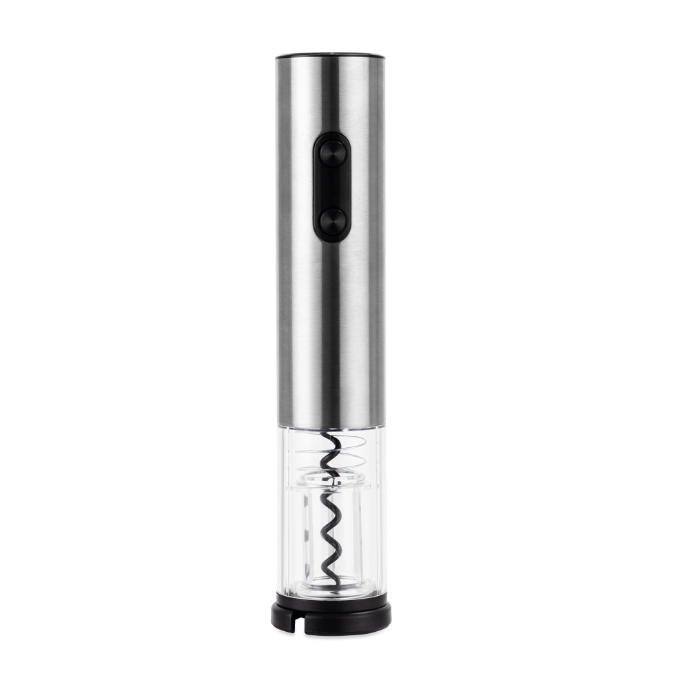 Saca-rolhas elétrico de inox com LED personalizado com a logo da empresa