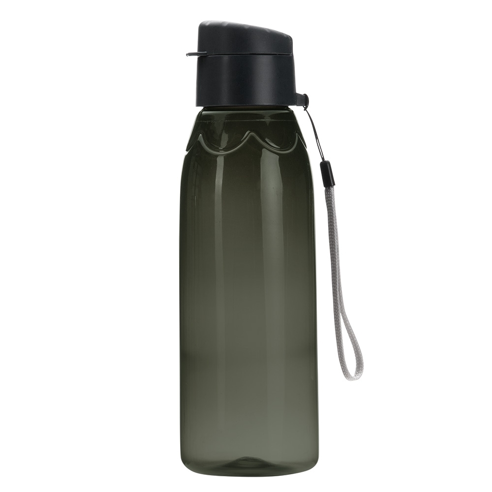 Squeeze plástica 700 ml sem BPA na cor Preto, personalizado com a logo da empresa