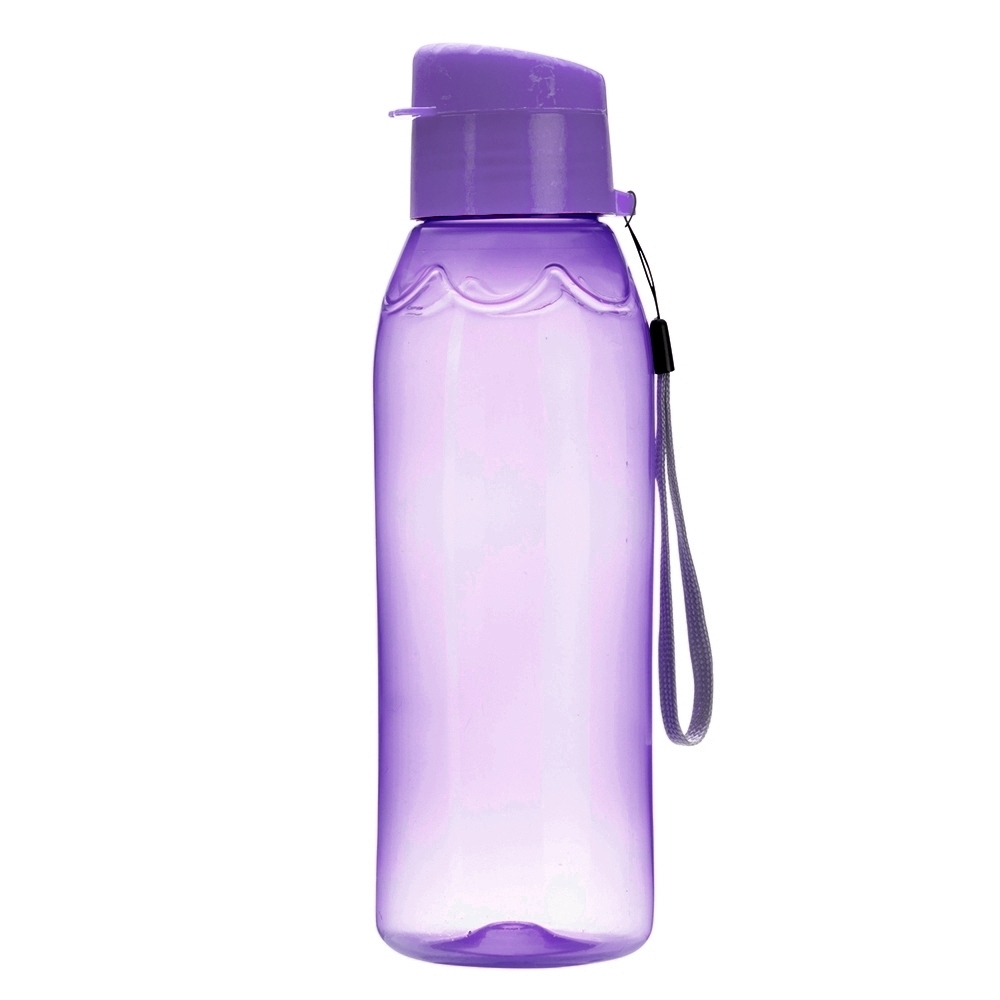 Squeeze plástica 700 ml sem BPA personalizado com a logo da empresa, na cor roxo