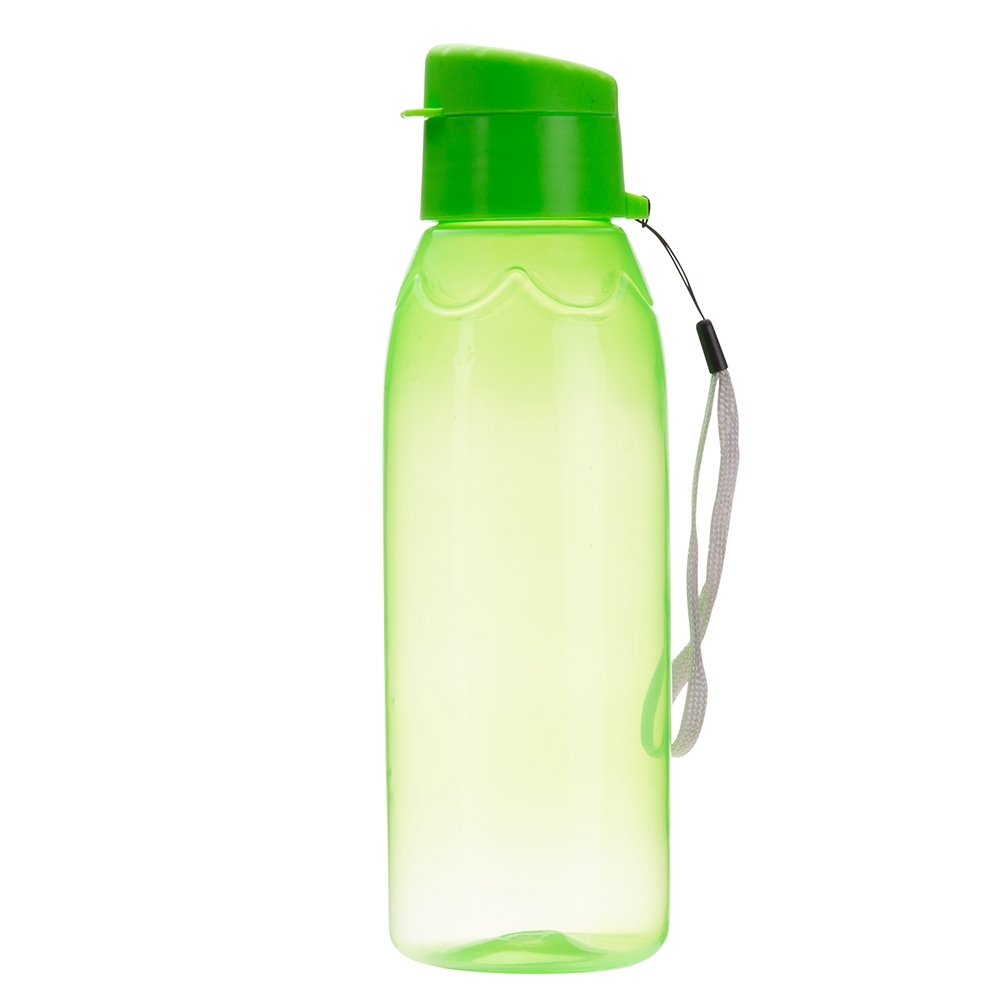 Squeeze plástica 700 ml sem BPA personalizado com a logo da empresa, na cor verde