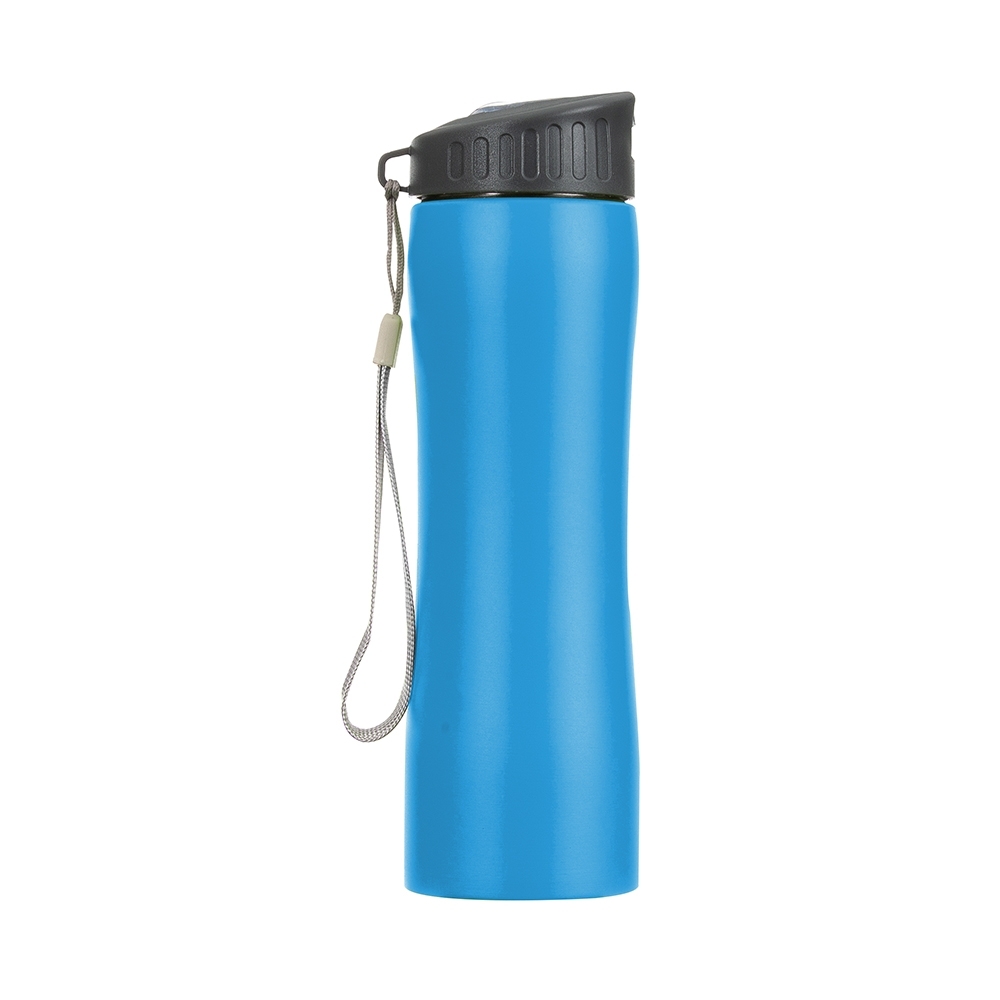 Squeeze 600 ml inox com alça personalizado com a logo da empresa