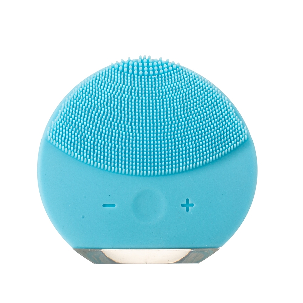 Massageador e limpador facial de silicone
