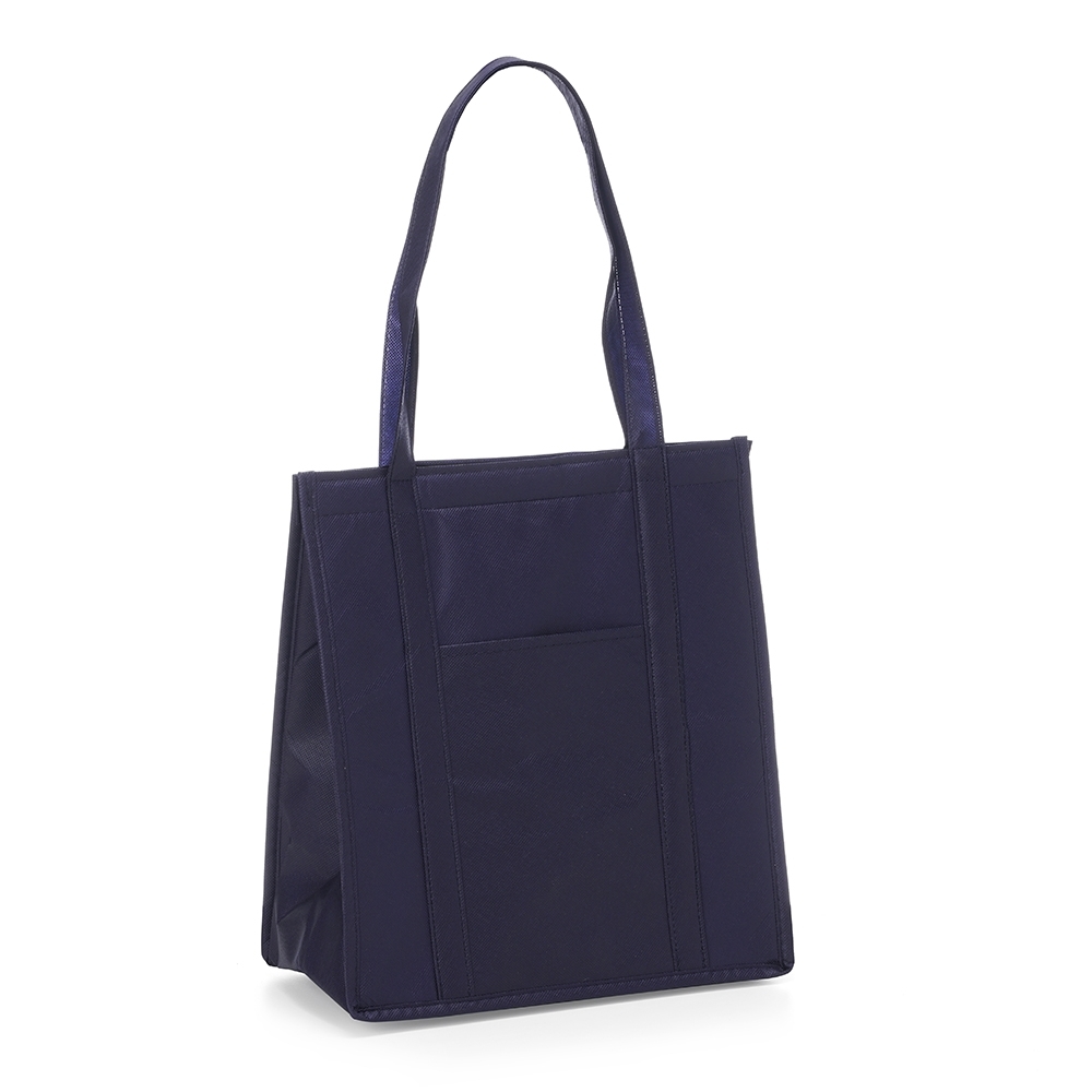 Sacola térmica 18 litros com bolso frontal personalizada com a logo da empresa