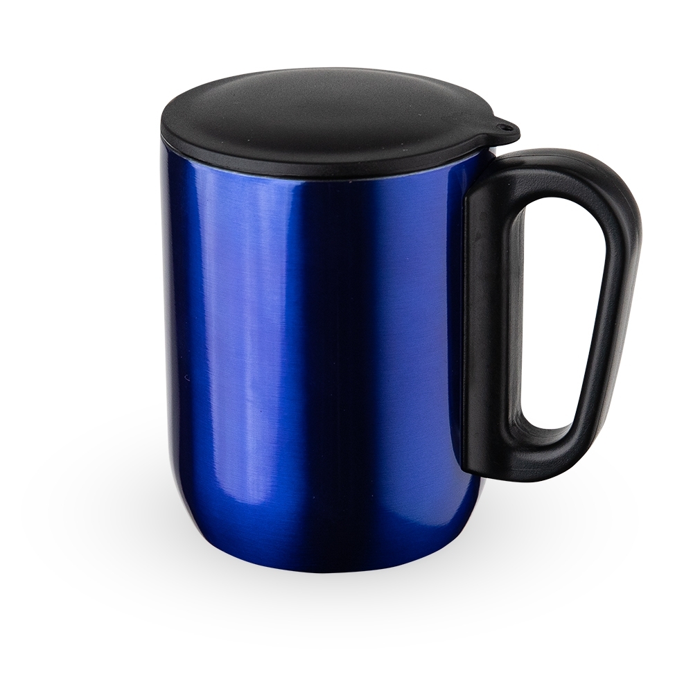Caneca inox parede dupla 230 ml personalizada com a logo da empresa