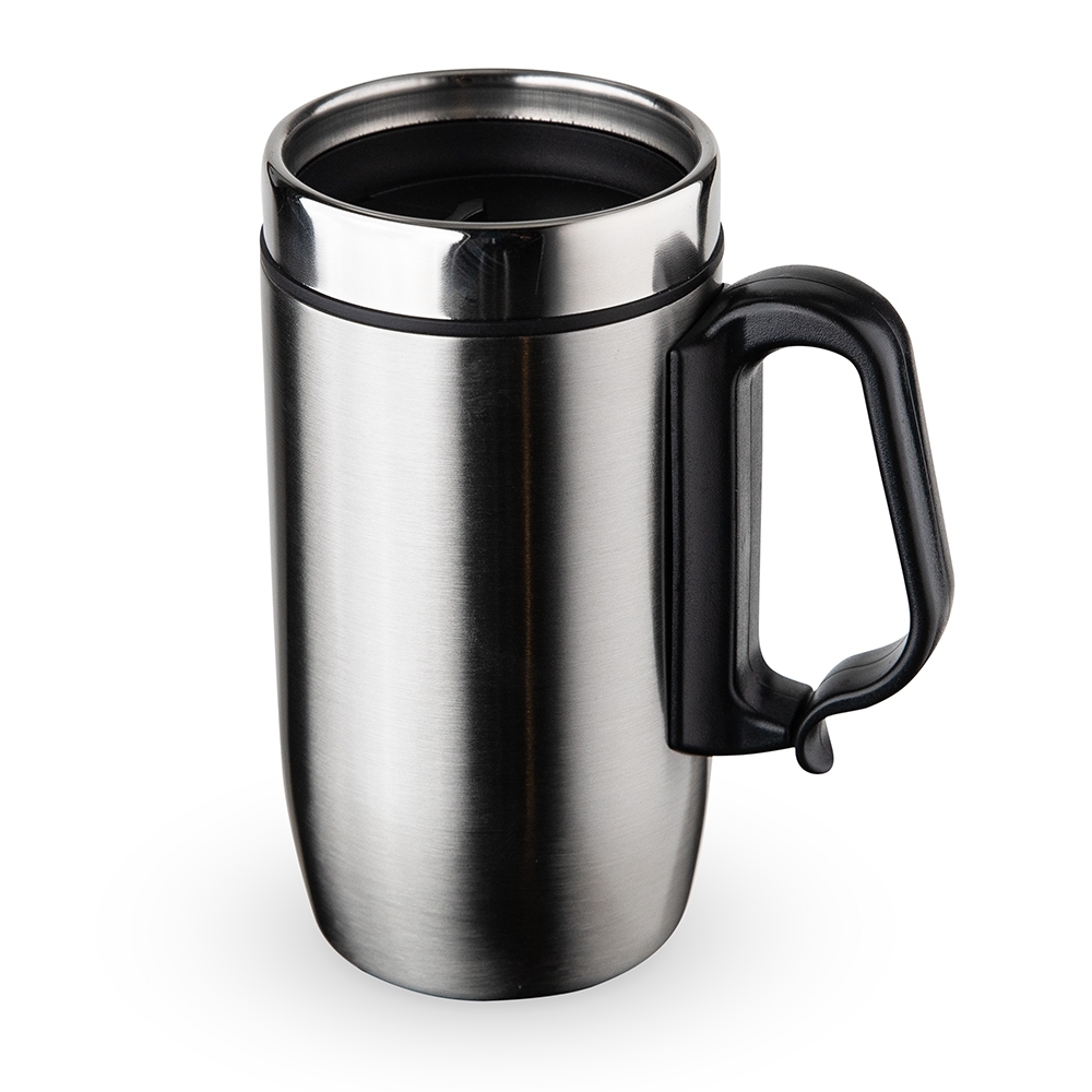 Caneca inox parede dupla 250 ml personalizada com a logo da empresa, na cor inox