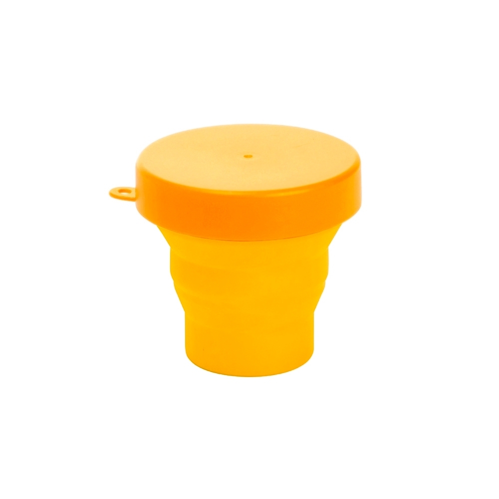 Copo retrátil de silicone 150 ml sem BPA personalizado com a logo da empresa